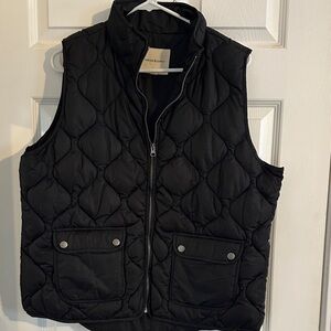 Thread & Supply Black Quilted Vest
